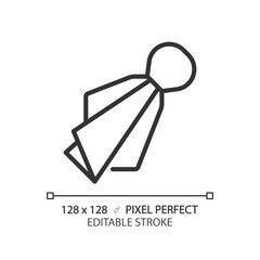 Penalty flag linear icon. Game rules infraction. Fair play. American football game regulation. Sport equipment. Thin line illustration. Contour symbol. Vector outline drawing. Editable stroke © IMG visuals icons