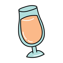 Coffee element of colorful food set. The image captures the essence of a perfect coffee moment, inviting you to savor the rich flavors and comforting aroma. Vector illustration.