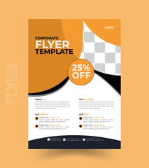 Corporate business flyer template design, Brochure design, cover modern layout, annual report, poster, flyer in A4 with colorful business proposal, promotion, advertise, publication, cover page.