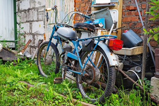 Old retro moped