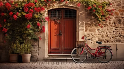 Foto op Aluminium bicycle in front of a house © faiz