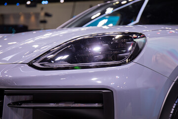 Headlights of new modern car