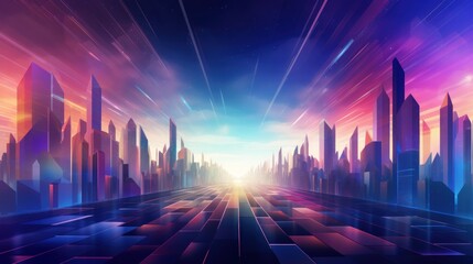 Digital Open World Abstract Background