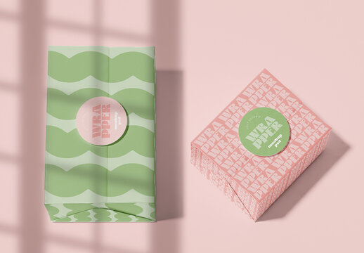 Wrapper for Boxes Mockup