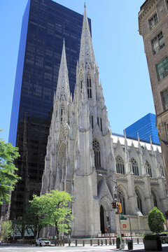 St. Patrick's Cathedral, 5th Avenue, Midtown, Manhattan, New York City, New York