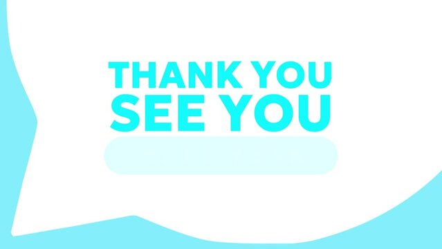 Thank you and see you next year animation video text high-quality footage