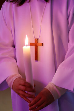 Profession of faith in St. Jacques church, Montrouge, France
