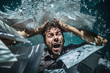 Overworked Men Drowned In Paperwork, Stress Taking Its Toll