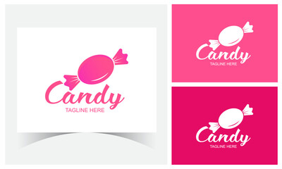 Fototapeta premium Lozenge candy Logo Design Template.