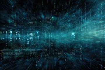 Binary Realistic tech colorful background modern devices. Ai generated