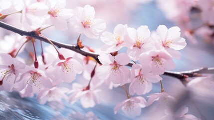 Japanese sakura with transparent