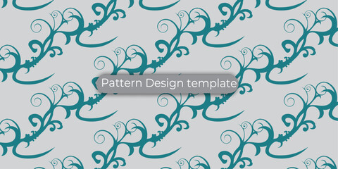 Set of floral design elements. Seamless patterns, seamless borders, circle frame. Beautiful for any plain and chic elegance designs. Vector illustration.