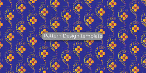 Set of floral design elements. Seamless patterns, seamless borders, circle frame. Beautiful for any plain and chic elegance designs. Vector illustration.