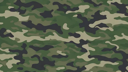 Fototapeten Military camouflage seamless pattern background. Army camo texture for seamless wallpaper. © Adam