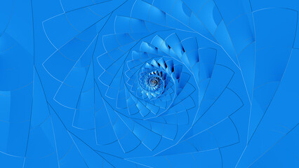 bright blue spiral anticlockwise