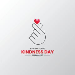 Random Acts of Kindness Day. Kindness  creative vector illustration. 