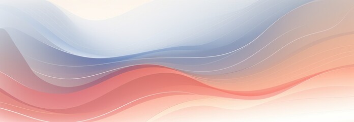 Fototapeta premium Abstract background with wavy lines and shapes in pastel colours