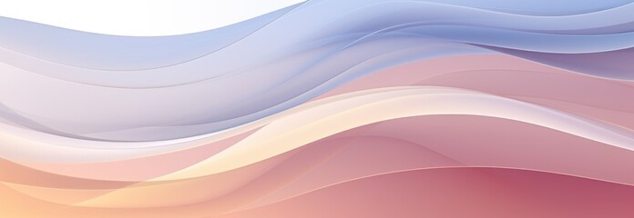 Fototapeta premium Abstract background with wavy lines and shapes in pastel colours