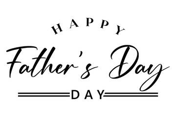 Happy fathers day lettering vector illustration.