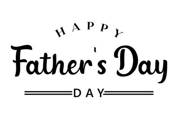 Happy fathers day lettering vector illustration.
