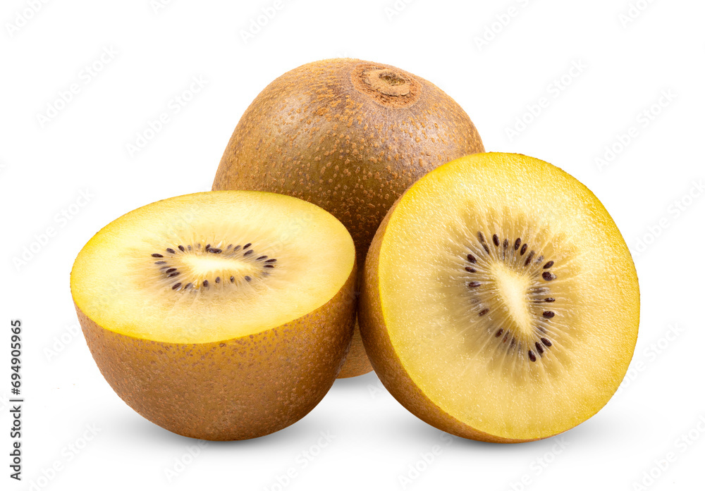 Canvas Prints gold kiwi fruit isolated on white background