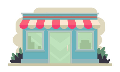 illustration d'un magasin dans un style graphique icône pour le commerce