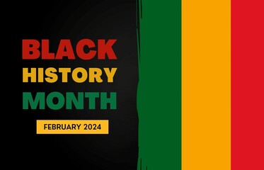 happy black history month wishing card and social media post background 