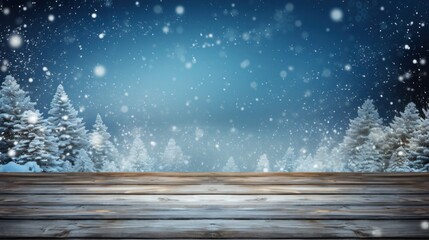 christmas tree on snow