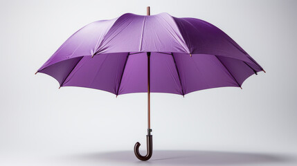 Purple rain umbrella on a white background.