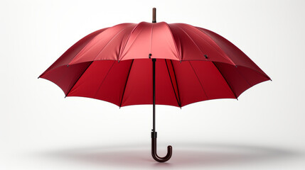 Red rain umbrella on a white background.