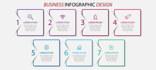 business infographic template. thin line design
with icons, text, number and 2 options or steps.
used for process diagrams, workflow layouts, flowcharts, infographics, 
and your presentations