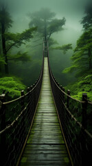 Fototapeta premium wooden bridge in the forest