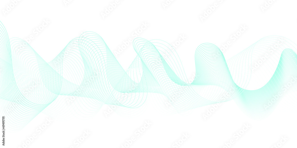 Aufkleber Smooth wave abstract vector background layout design.background image with dynamic curves.Abstract blue futuristic blend waves lines technology background and sound wave lines on white background.