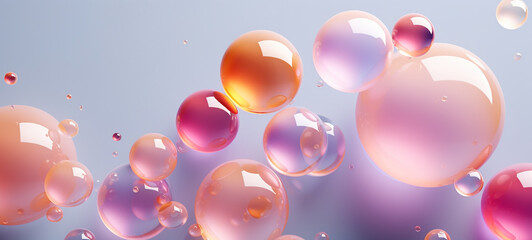 colorful bubbles water drops background