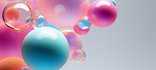 colorful bubbles water drops background