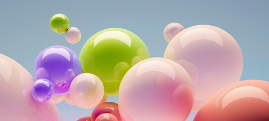 colorful bubbles water drops background