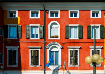 facade of an house, Palmanova, Italy