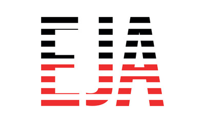 EJA three initial letter iconic line negative space minimal logo design vector template. monogram, abstract, wordmark, business, typography, minimalist, brand, company, flat, modern, unique, simple