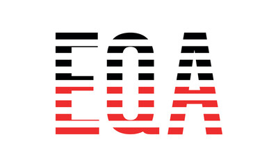 EQA three initial letter iconic line negative space minimal logo design vector template. monogram, abstract, wordmark, business, typography, minimalist, brand, company, flat, modern, unique, simple