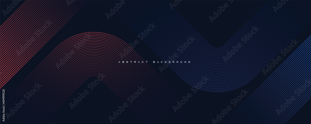 Canvas Prints abstract blue and orange glowing lines background. modern geometric shape design vector.
