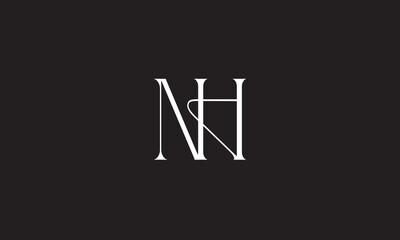 NH, HN , H , N , Abstract Letters Logo Monogram	