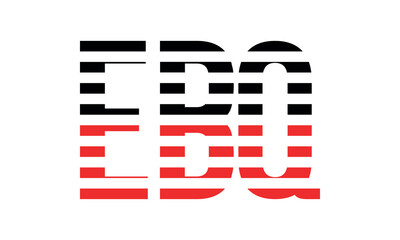 EBQ three initial letter iconic line negative space minimal logo design vector template. monogram, abstract, wordmark, business, typography, minimalist, brand, company, flat, modern, unique, simple