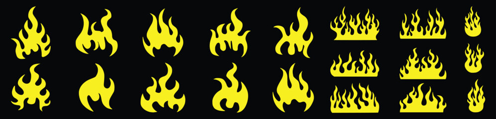 Selection of flames in minimalist style