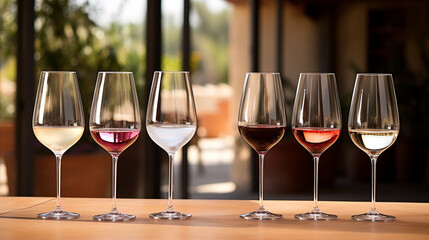 glass of wine on the table HD 8K wallpaper Stock Photographic Image 