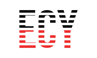 ECY three initial letter iconic line negative space minimal logo design vector template. monogram, abstract, wordmark, business, typography, minimalist, brand, company, flat, modern, unique, simple