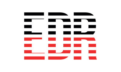 EDR three initial letter iconic line negative space minimal logo design vector template. monogram, abstract, wordmark, business, typography, minimalist, brand, company, flat, modern, unique, simple