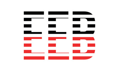 EEB three initial letter iconic line negative space minimal logo design vector template. monogram, abstract, wordmark, business, typography, minimalist, brand, company, flat, modern, unique, simple