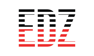 EDZ three initial letter iconic line negative space minimal logo design vector template. monogram, abstract, wordmark, business, typography, minimalist, brand, company, flat, modern, unique, simple