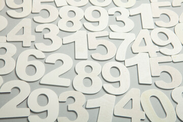 Background or texture of numbers. Finance data concept. Mathematic. Banking or currency. Business and economic growth.