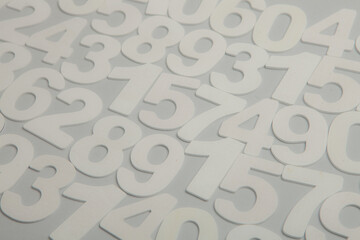 Background or texture of numbers. Finance data concept. Mathematic. Banking or currency. Business and economic growth.